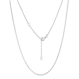 Suplight 925 Sterling Silver Chain Necklace Chain for Women-1.5mm Chain Necklace Thin & Sturdy-Adjustable Length-Italian Quality 16 Inch