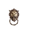 CHAKRIK Black Antique, Brass, Ring Door Knocker (Brass Lion Knocker