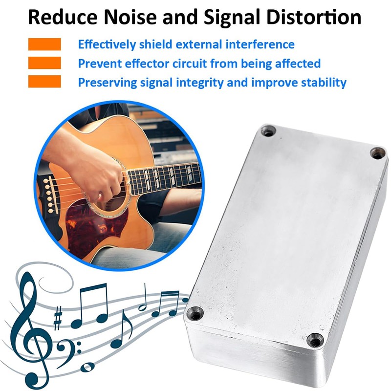 3Pcs 1590B Guitar Effect Pedal Case Diecast Metal Aluminum Stomp