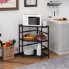 VEDECASA Corner Printer Stand Table with Power Outlet Charging Plugs