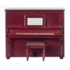 1:12 Scale Non-musical Mahogany Piano with Bench