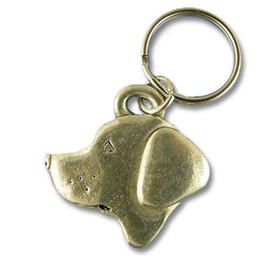 The Magic Zoo Pewter Labrador Retriever Keychain - Key chain Accessories for Women – Cute Labrador Retriever Keychain – Handcrafted in the USA Lab Gifts