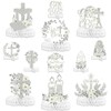 Baptism Centerpieces for Tables: 12pcs Baptism Decorations First Communion Centerpieces
