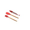 Royal Cuisine 3 pcs Silicon Kitchen Set Red, Silicon Tongs,