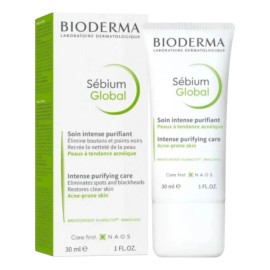 Bioderma Sebium Global 30ml Acné Barros Espinillas Todo Tipo Piel Día Noche