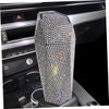 BUGUUYO Rhinestone Car Trash Can with Lid Decorative Auto Trash