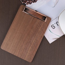 Solid Hardwood Clipboard with Stand, Wooden Menu Holder for Restaurants, Table Stand, Receipt Holder for Bar Counter Freestanding Clipboards A4 with Metal Clip High Capacity