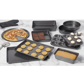 Oneida Select 10 Piece Nonstick Metal Bakeware Set, High-Performance & Dishwasher Safe,Silver