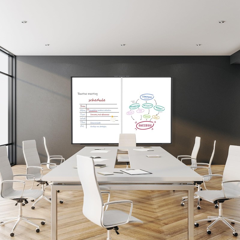 Magnetic Dry Erase White Board 48x36 Inch, 4x3 WhiteBoard Foldable