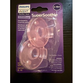 AVENT 4 Count Avent Super Soothie Pacifier ( 3-18 Months ) Soothies Pink  NEW