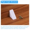uxcell 12 Pcs 90 Degree Plastic Corner Braces, 38x21.5x38mm Shelf