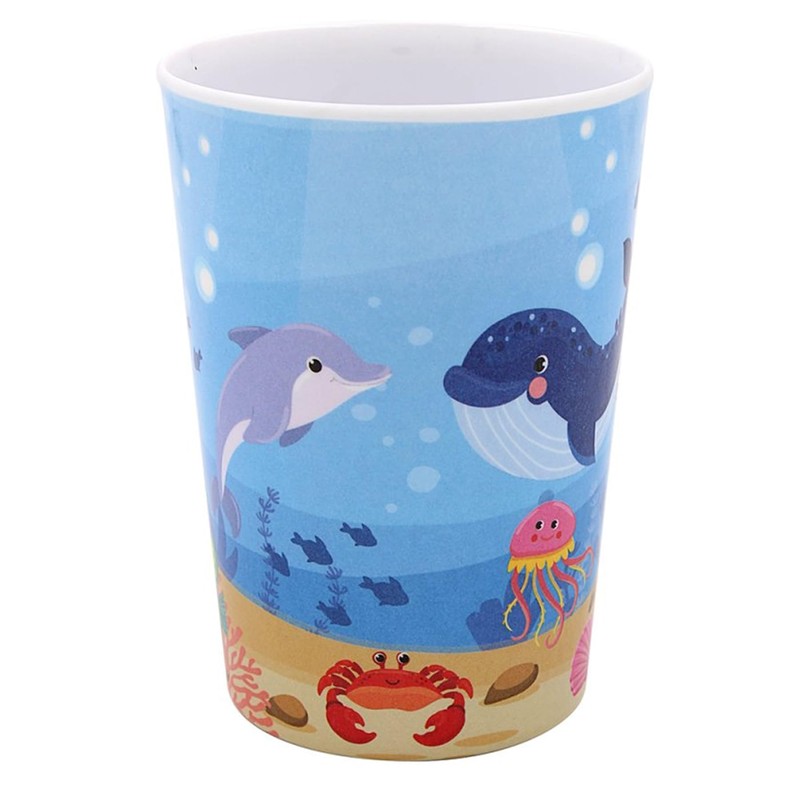 Children's Sea Life Design Melamine Tableware (Plate Bowl Cup Cutlery