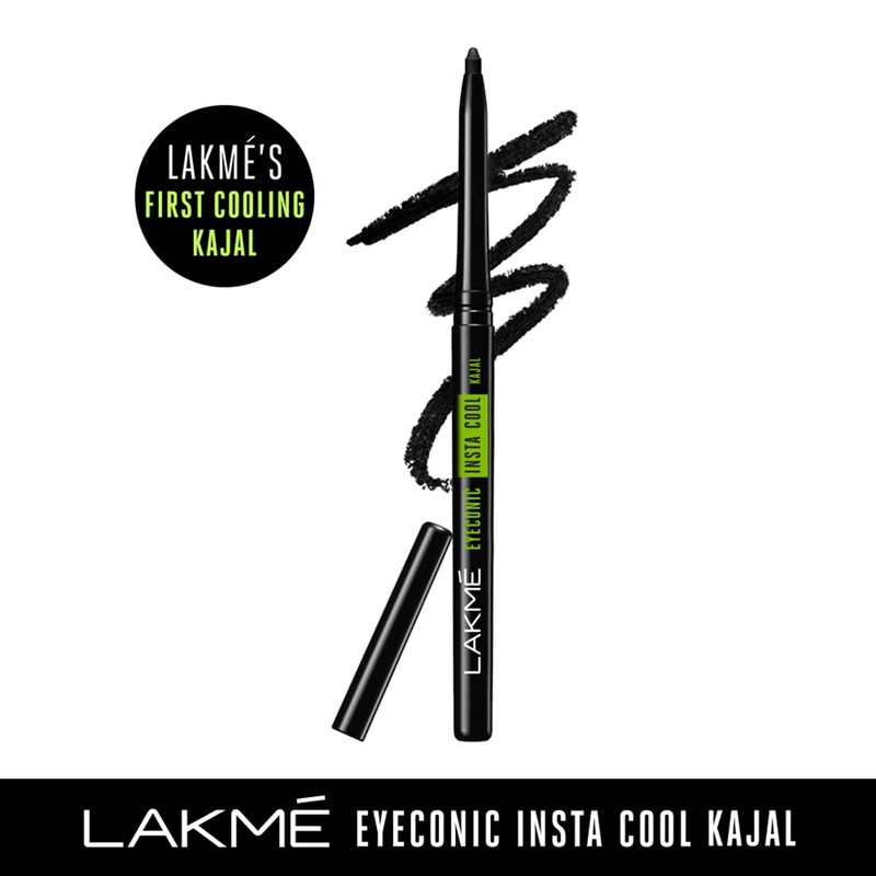 Lakme Eyeconic Insta Cool Kajal, Black, Cooling Kohl Liner with
