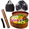 [Luxurious 5-Piece Set] Magewappa (Willow Cedar), Chopsticks, Bag, Drawstring Guide,