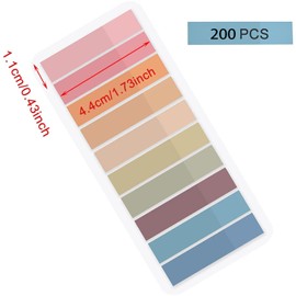 ANDSHUAI Haftnotizen,Sticky Notes Pastell,Sticky Notes,Index Tabs,Sticky Notes Transparent,Sticky Tabs,Book Tabs,Annotating Tabs,Klebezettel Klein,für Schule,Büro,Zuhause,200 Stücke (Stil 3)