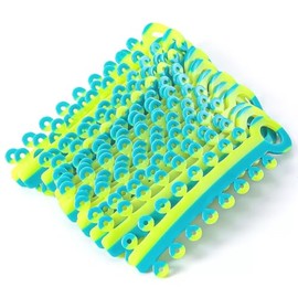 Ligaduras Para Ortodoncia En Combinación Única De 2 Colores, 20 Varillas (320 Unidades), Más Divertidas Para Niños Y Pacientes (#1 Amarillo Y Azul)