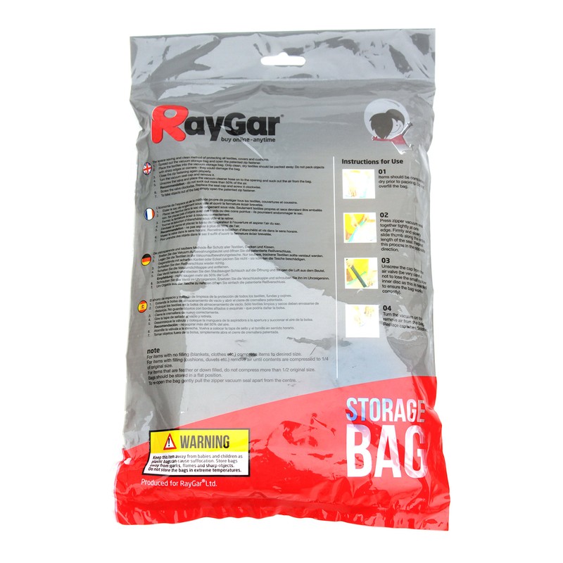 RayGar 6 Bags Pack Vacuum Compressed Storage Saving Bags Clothing,