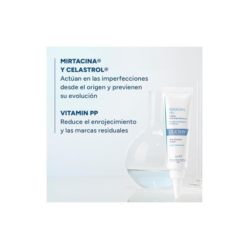 Ducray Keracnyl Pp, Crema Facial Antiimperfecciones, 30ml