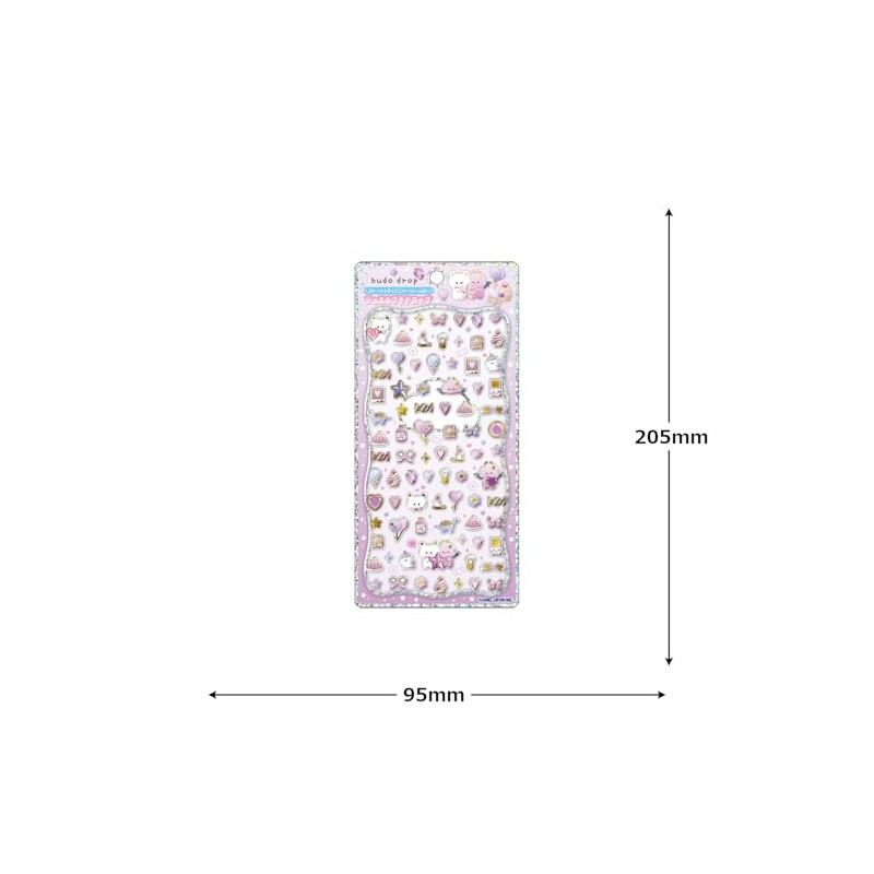 Kamio Japan Sticker Jewel Petit Drop Sticker Grape Drop 229058