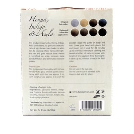 Henna, Indigo & Amla Powder - Light Brown Hair Dye - Fresh & Organic - 7oz - Indian Natural Hair Care