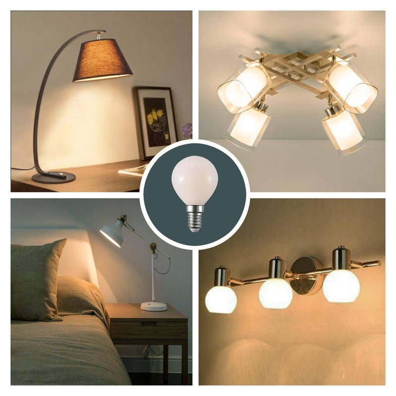 G14 LED Light Bulb 2.5W(25W Equivalent) E12 Base 120V G45