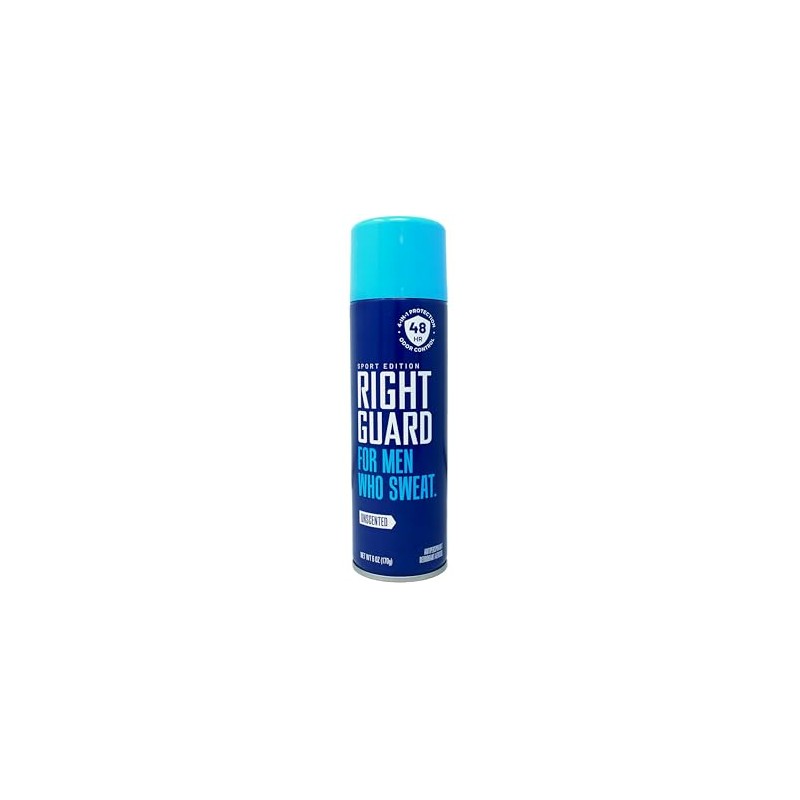 Right Guard Sport Unscented Aerosol Antiperspirant Spray 6 oz