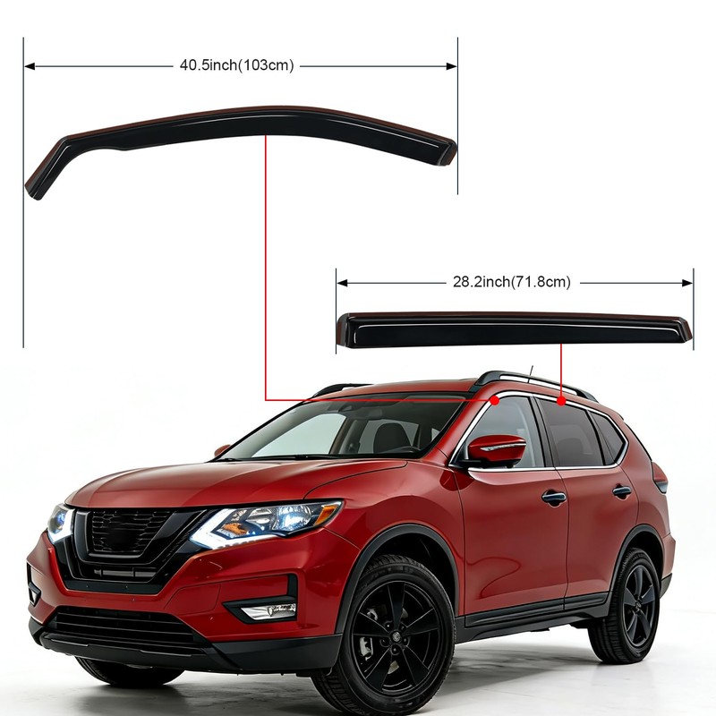 Nilight in Channel Rain Guards for Nissan Rogue S SV