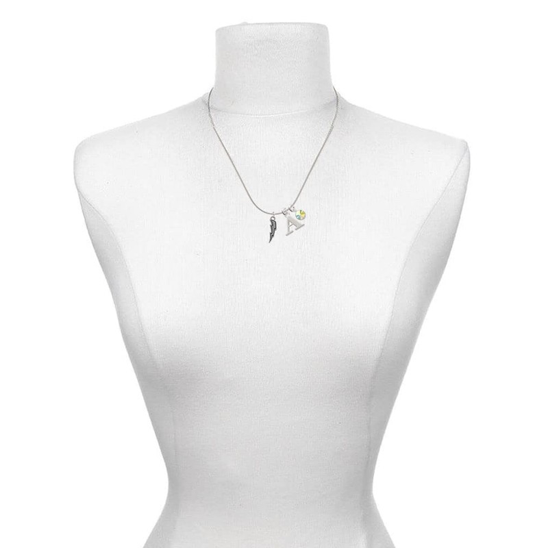 Delight Jewelry Silvertone Lightning Bolt - Silvertone Capital Initial Charm