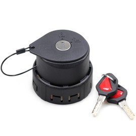 RERPRO Fuel Locking Gas Cap Compatible with 2021 2022 2023 2024 2025 New Ford Bronco 2/4 Door F150 Interior Accessories Lock Fuel Tank Filler Plug with 2 Keys, 1 Set Black