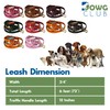 DowgClub Leather Dog Leash 6ft X ¾ Inch, Tan Braided