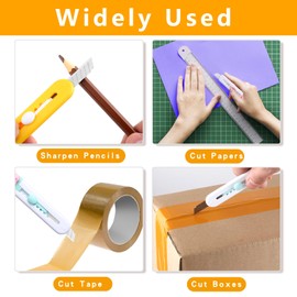 Harita Box Cutter Utility Knife Mini Small Safety Cutter, Opens Clamshell Packaging, Box Opener, Trim Photos, Arts Crafts, Cartons, Cardboard, Retractable Letter Opener 6 Pack