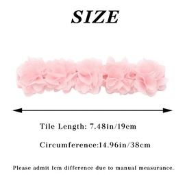 IYOU Baby Girl Headband with Grosgrain Bow Flowers Pink Hair Band Party Wedding Photography Hair Accessories for Children (Pack of 6) (White)