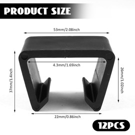 12 Pieces Rattan Furniture Connectors, Sofa Clip Retaining Clips, Furniture Garden Furniture Connector Clips, Rattan Furniture Clips Lounge Set Clips, for Garden Furniture Set Module Outdoor Couch