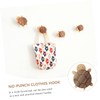 Ciieeo 2 Pcs Turtle Shape Clothes Hooks No Punch Wall