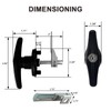 evan T-Handle Lock for Truck Cap Truck Canopy Camper Shell,