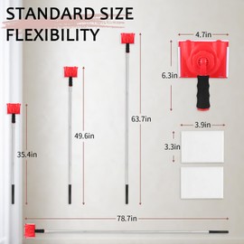 Paint Edger Tool for Walls,Paint Cutting Edge Tool,with 35-78 inch spliceable Long Pole,Edge Painting Tool with Painter's Pad Refills,Paint Edger for Wall Painting,Corner Walls & Ceilings Pad Painter