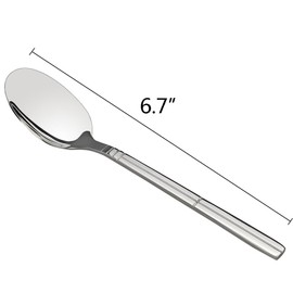 Saedy Stainless Steel Dessert Spoons, 6.7 Inches, 12-piece