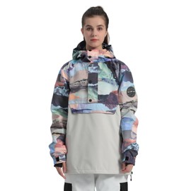 BSASB Womens Mens Ski Jackets Snowboard Coats Waterproof Windproof Pullover Jacket for Women Skiing Snowboarding Sports