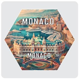 Monaco Monaco Travel Destination Travel Destination Souvenir 4x4-Inch Coaster Acrylic 4 Pack
