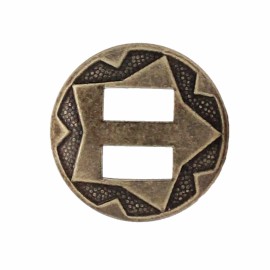 Stecksstore Slotted Concho Star Design Antique Brass 1"  10 Pack 7685-09