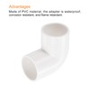 QUARKZMAN PVC Pipe Connector 90 Degree Angle Pipe Fitting 16