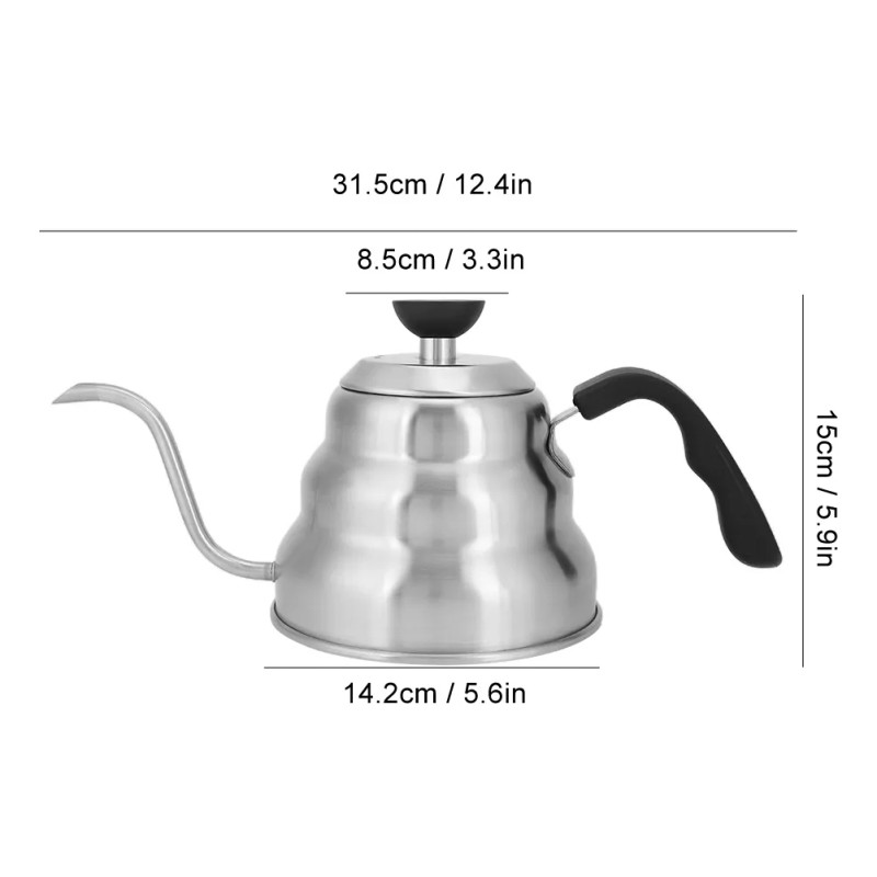 generic Cafetera Con Cuello De Cisne De Acero Inoxidable Para
