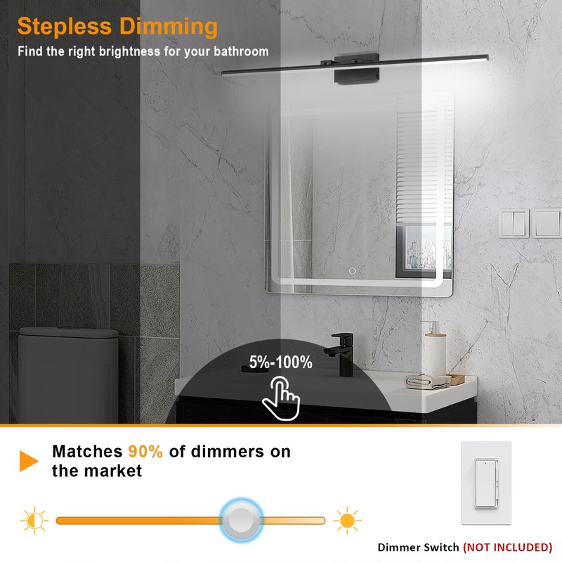 BrkNit LED Bathroom Vanity Light, Modern Bathroom Light Fixture Over