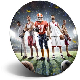 Destination Vinyl ltd Magnet for Refrigerator, Fridge - Sports Football Basketball Team Game for Office, Cabinet and Whiteboard, Magnetic Stickers, 24246