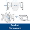 Bemis Assist Toilet Seat with Built-in Support Handles, Hinges Never