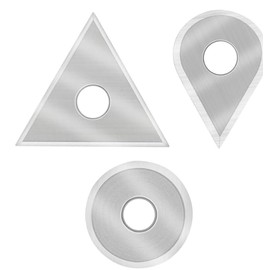 3Pcs 1inch Triangle Carbide Scraper Round Paint Scraper Carbide Blades Drop Scraper Blades Double-Edged Reversible Replacement Blade Silver Carbide Scraper,for Removing Paint, Glue, Varnish and Rust