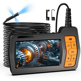TURNRISE DREI Lens Endoskopkamera mit Licht Rohrkamera 1080P HD Inspektionskamera 5M Endoskop Kamera 5 Zoll IPS Endoscope Camera IP67 Wasserdichtes mit 8 LED 32 GB Speicherkarte für Autoreparatur