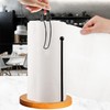 Wood Paper Towel Holder Countertop, TONLEA Kitchen Paper Towel Holder