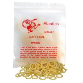 100 Pack Orthodontic Elastics Dental Rubber Bands Intraoral Elastic Bands Red Monkey (Heavy, 6.5 Oz, 3/8‘’)