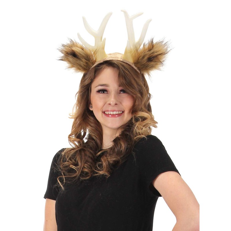 elope Deer Antlers Costume Headband with Ears Standard Brown